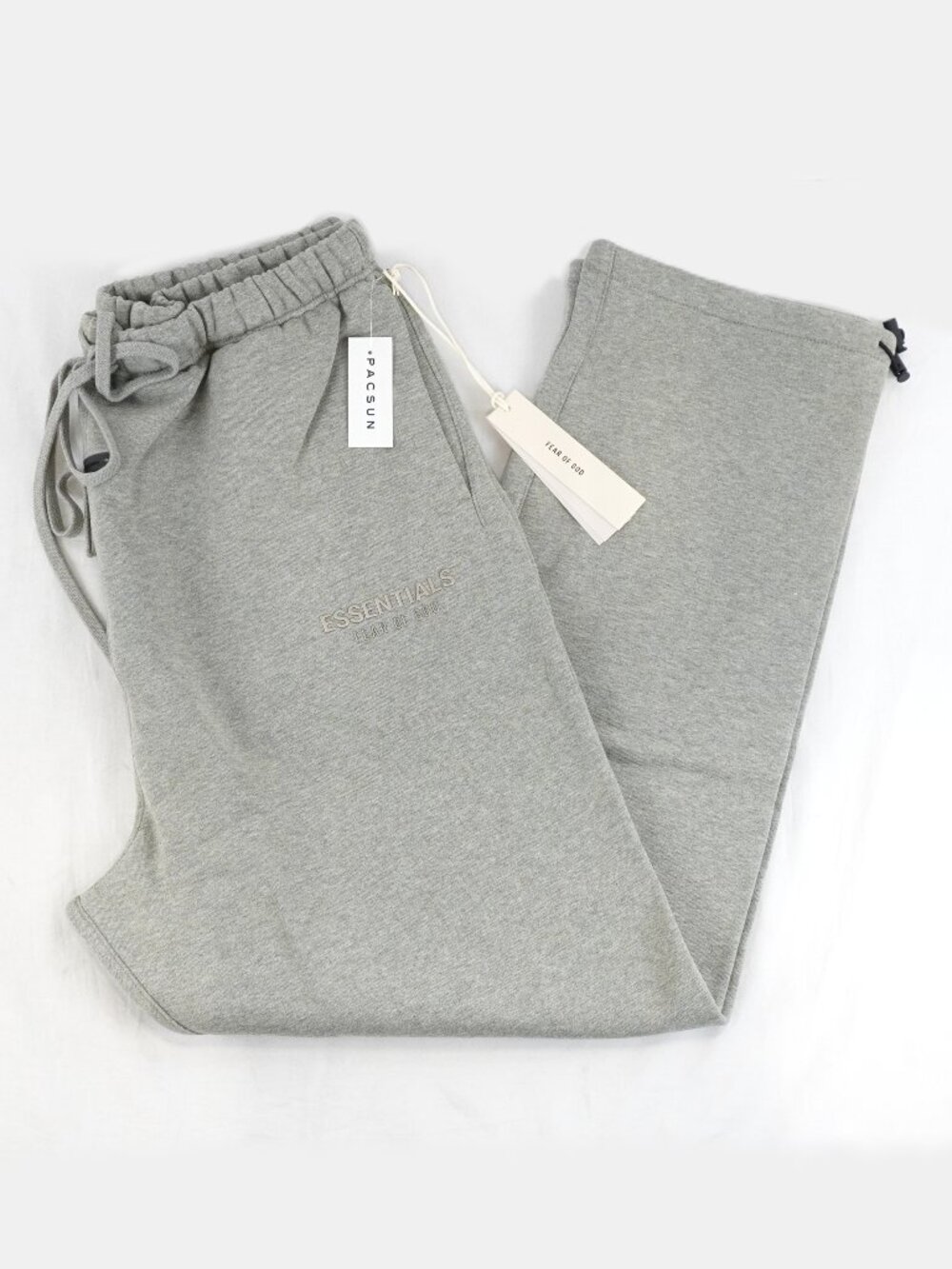 Fear Of God Essentials Fleece Relaxed Sweatpants In Concrete Heather - Men's XL
